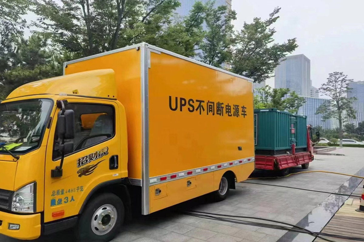 宜秀发电机租赁施工现场